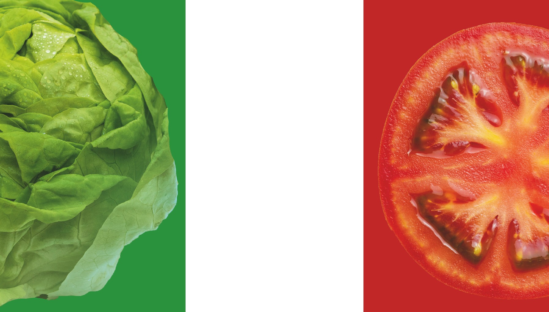 Salat und Tomaten – angeordnet als „Tricolore“ – stehen für unser authentisch-italienisches Restaurant